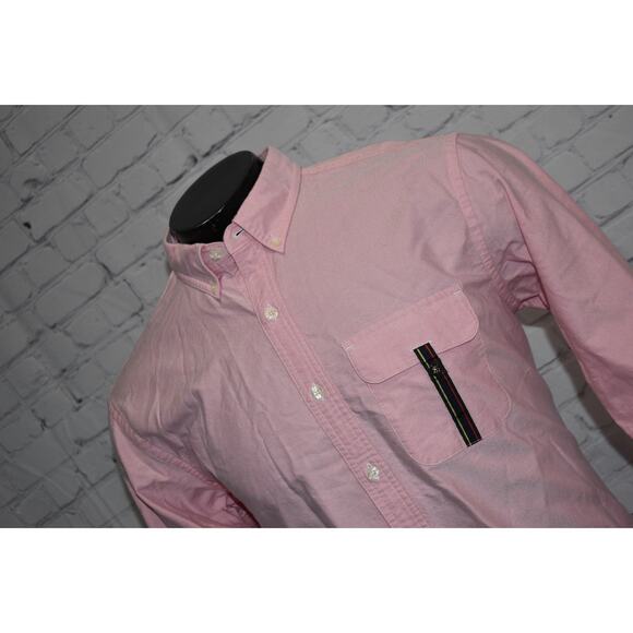 Brooks Brothers Dress Shirt Mens Size Large Extra SLIM Fit Pink Cotton - Picture 1 of 7